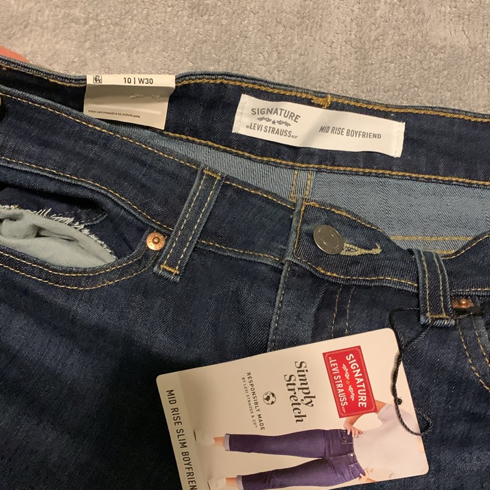 Levi's Women's Dark Blue Straight Leg Jeans - Picture 3 of 4